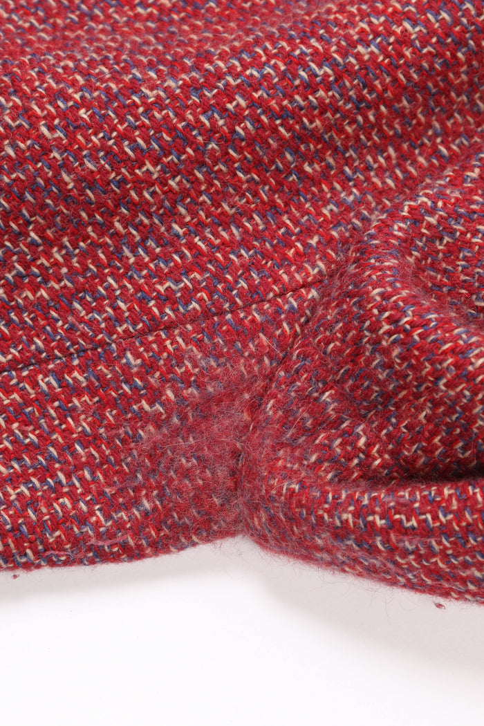 2000s Chanel Red Tweed Jacket and Midi Skirt Suit FR 40 (UK 12)