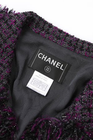 2000s Chanel Metallic Purple Tweed Jacket FR 36 (UK 8) – Break Archive