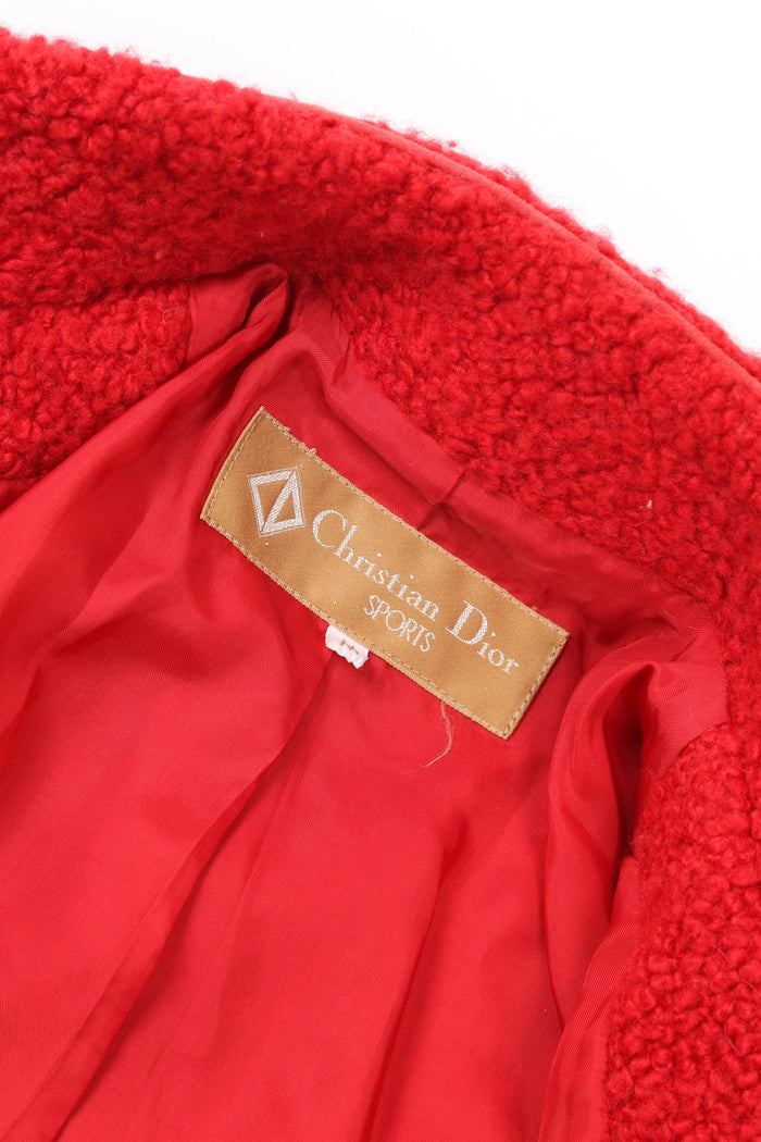 Vintage Christian Dior Sports Line Red Double Breasted Wool Jacket (UK 10)