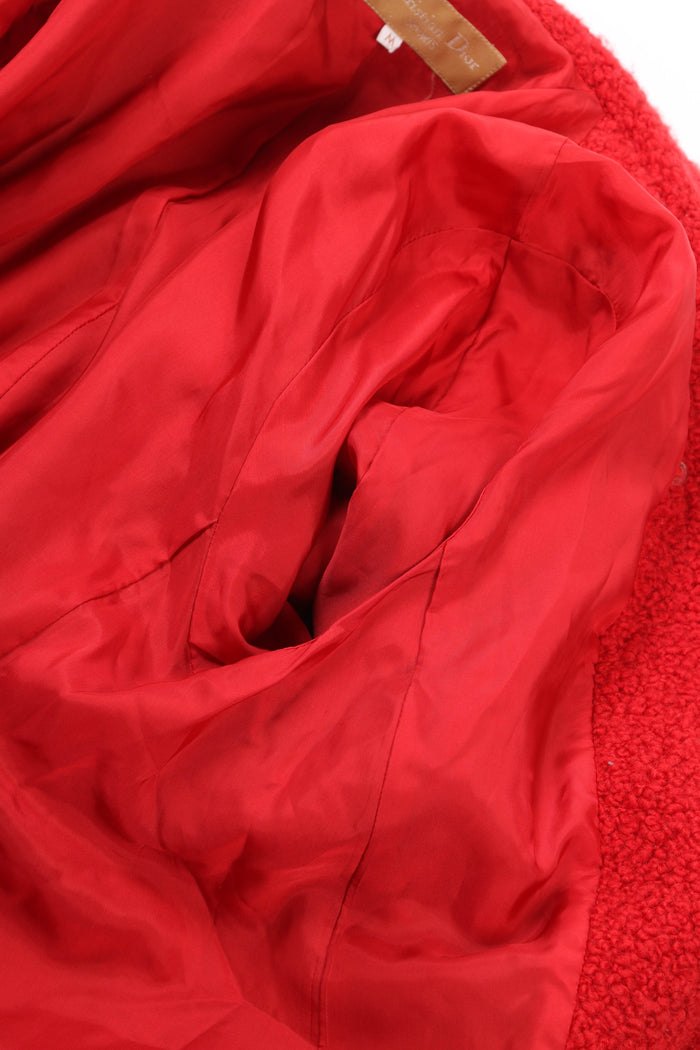 Vintage Christian Dior Sports Line Red Double Breasted Wool Jacket (UK 10)
