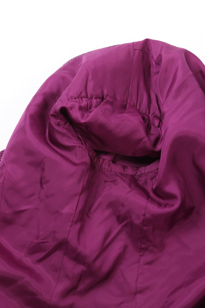 Vintage Givenchy Glamour Purple Check Tweed Jacket
