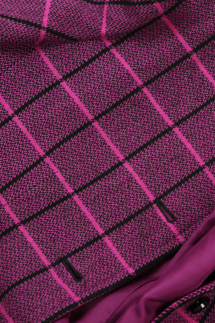 Vintage Givenchy Glamour Purple Check Tweed Jacket