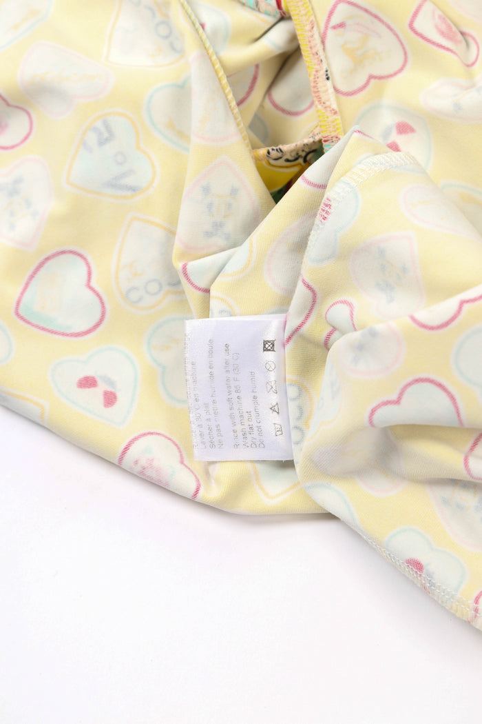 2000s Chanel Yellow Valentines Shift Dress FR 38( UK10)