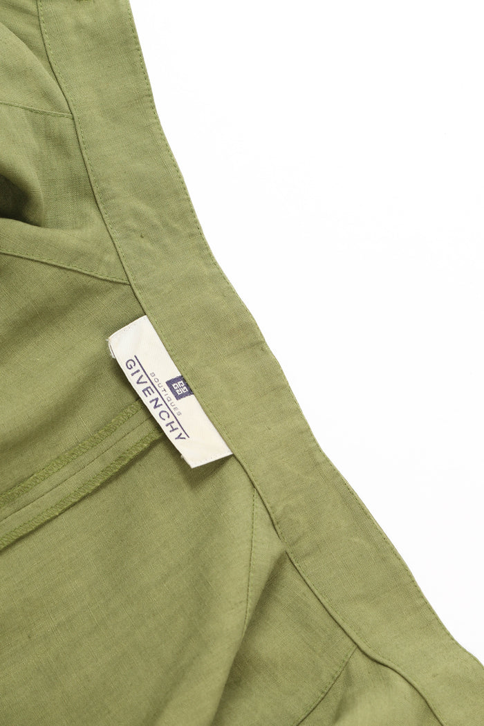 Vintage Givenchy Green Mesh Insert Blouse and Skirt Set (UK 8)