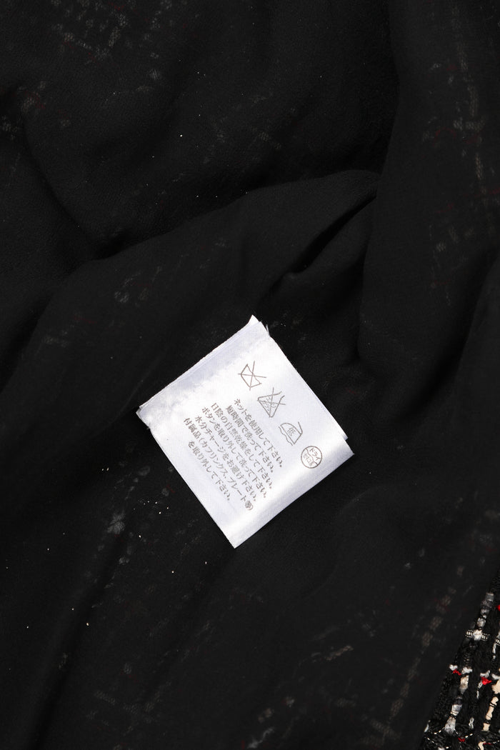 2000s Chanel Black Ribbon Tweed Blazer and Skirt Set FR38 ( UK10)