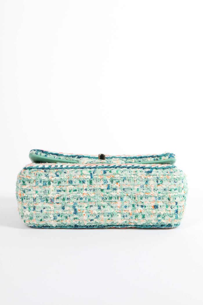 2010s Chanel Multicoloured Tweed Mini Rectangular Single Flap Bag