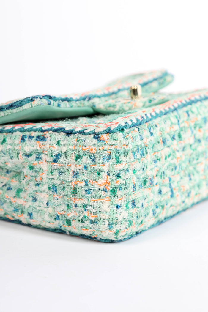 2010s Chanel Multicoloured Tweed Mini Rectangular Single Flap Bag