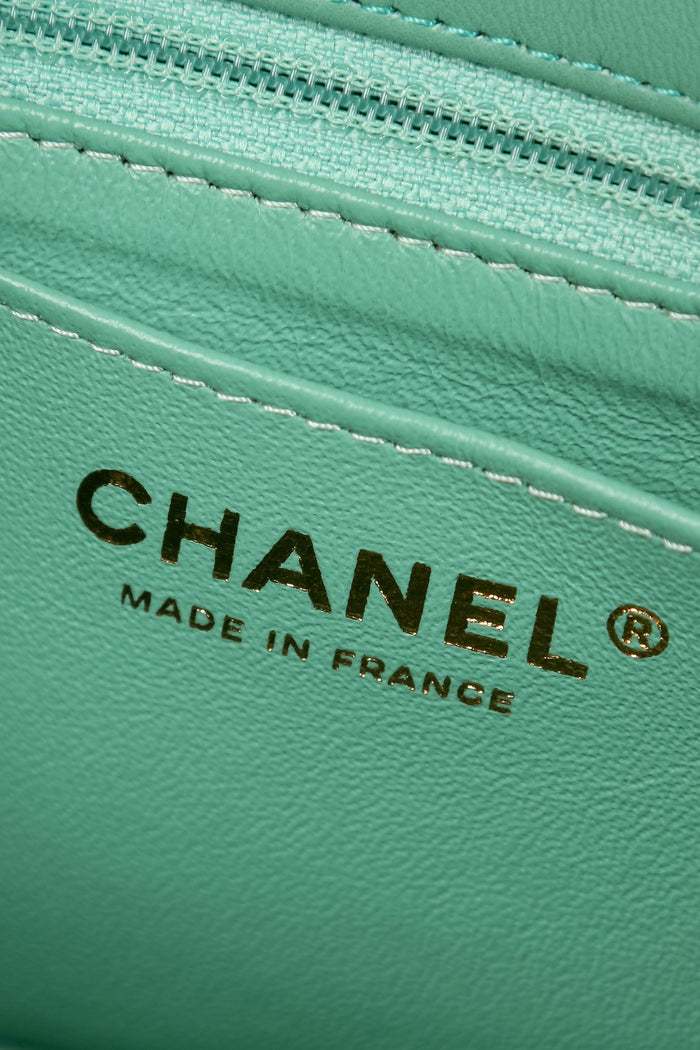 2010s Chanel Multicoloured Tweed Mini Rectangular Single Flap Bag