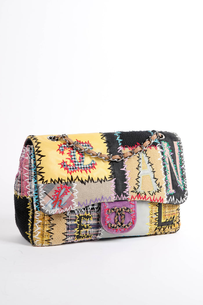 RARE 2000s Chanel Patchwork Jumbo Single Flap Shoulder Bag