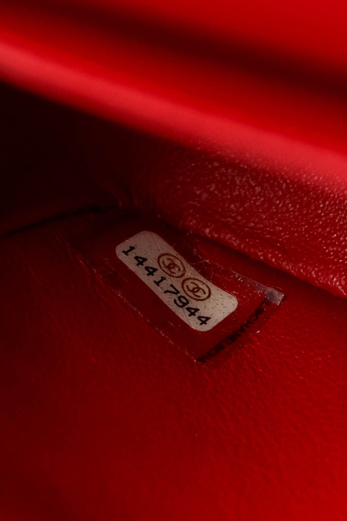 2010s Chanel Red Patent Leather Medium Double Flap Shoulder Bag