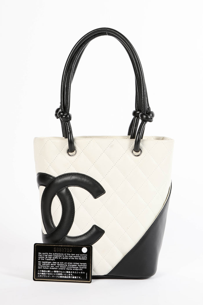 2000s Chanel White Rue Cambon Small Bucket Bag