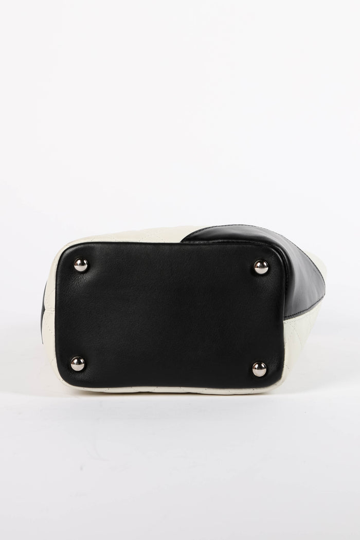 2000s Chanel White Rue Cambon Small Bucket Bag
