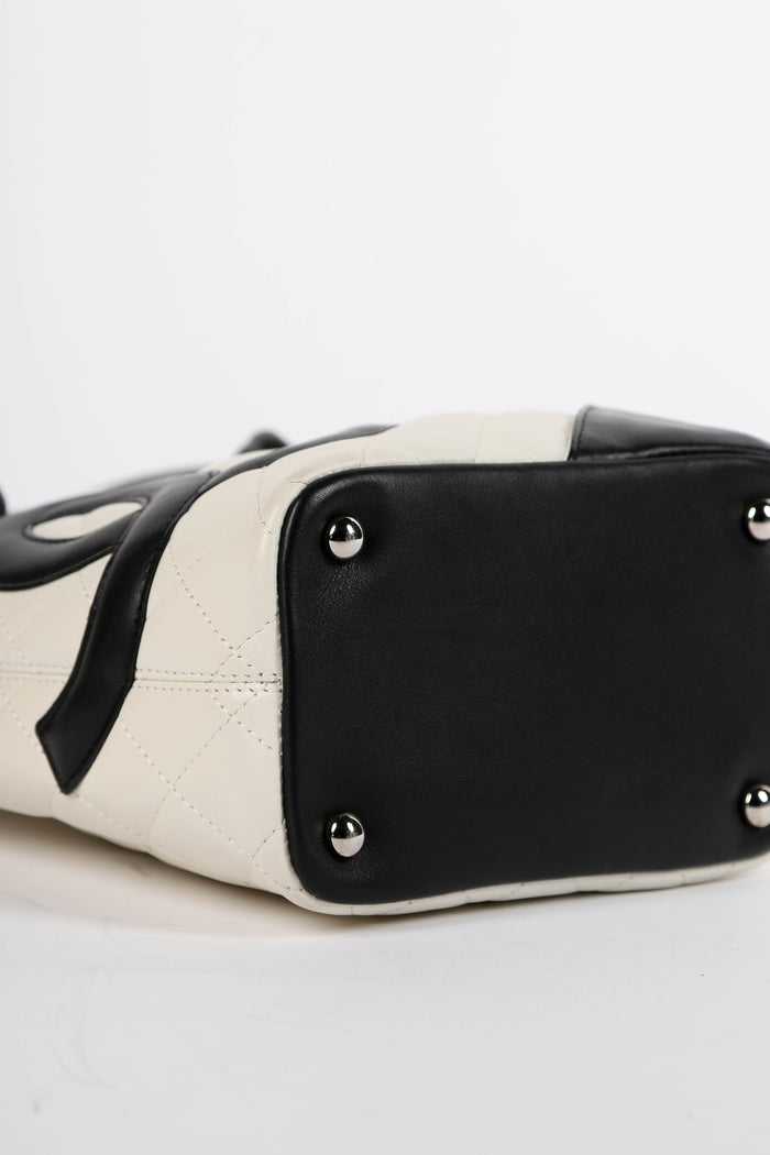 2000s Chanel White Rue Cambon Small Bucket Bag