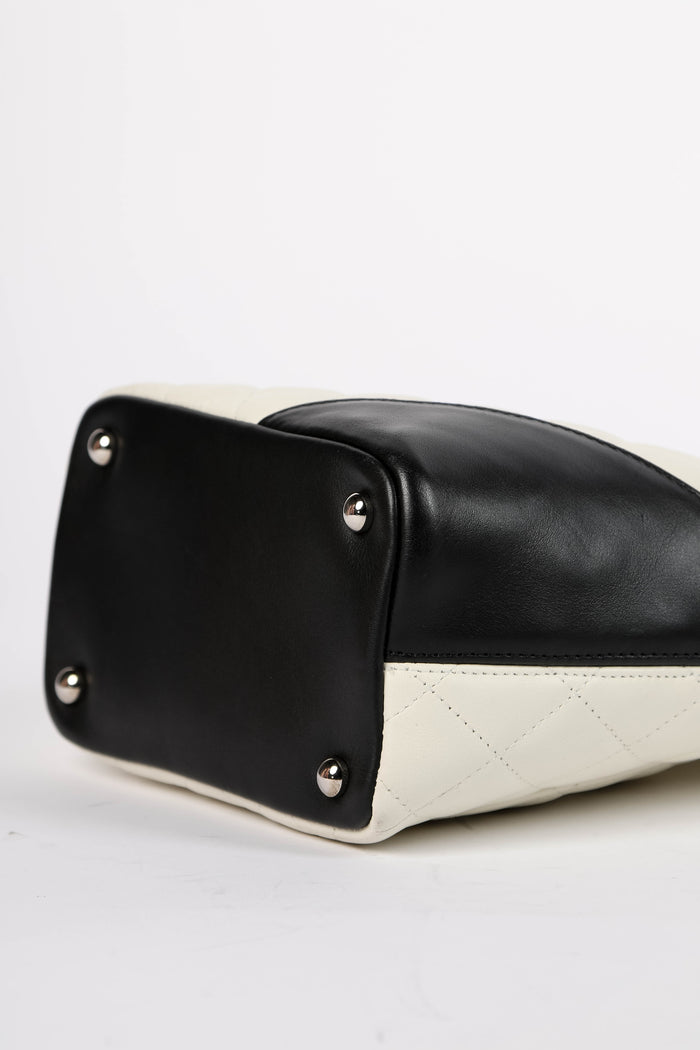 2000s Chanel White Rue Cambon Small Bucket Bag