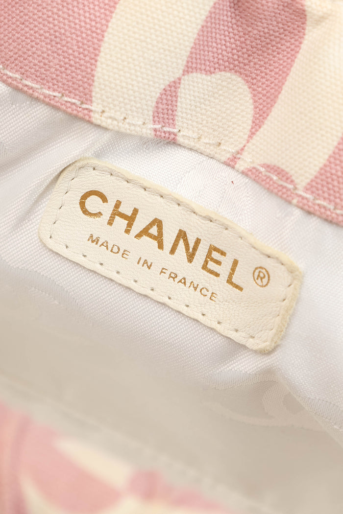 2000s Chanel Pink Clover Canvas Shoulder Bag