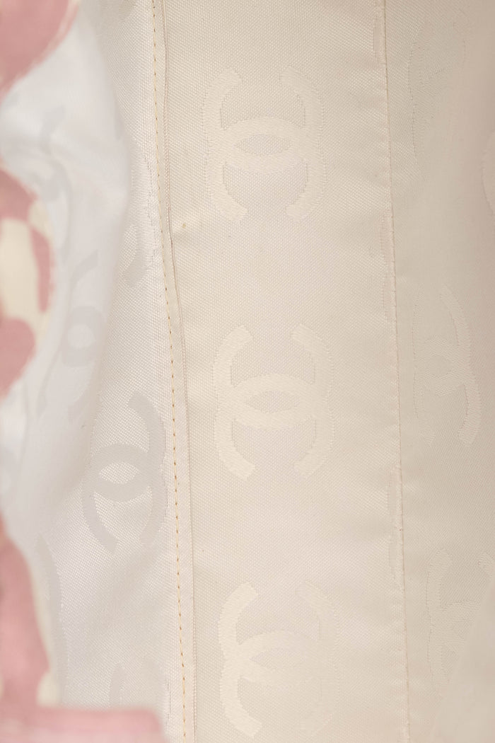 2000s Chanel Pink Clover Canvas Shoulder Bag