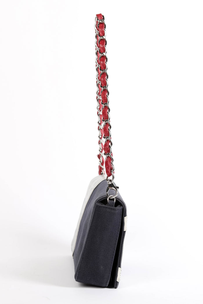 2000s Chanel No.5 Chocolate Bar Shoulder Bag