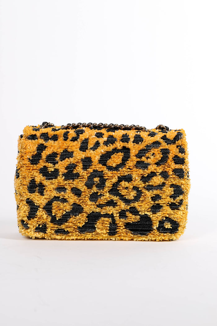 RARE Chanel Métiers d'art 2026 Leopard Print Sequin Mini Rectangular Flap Bag