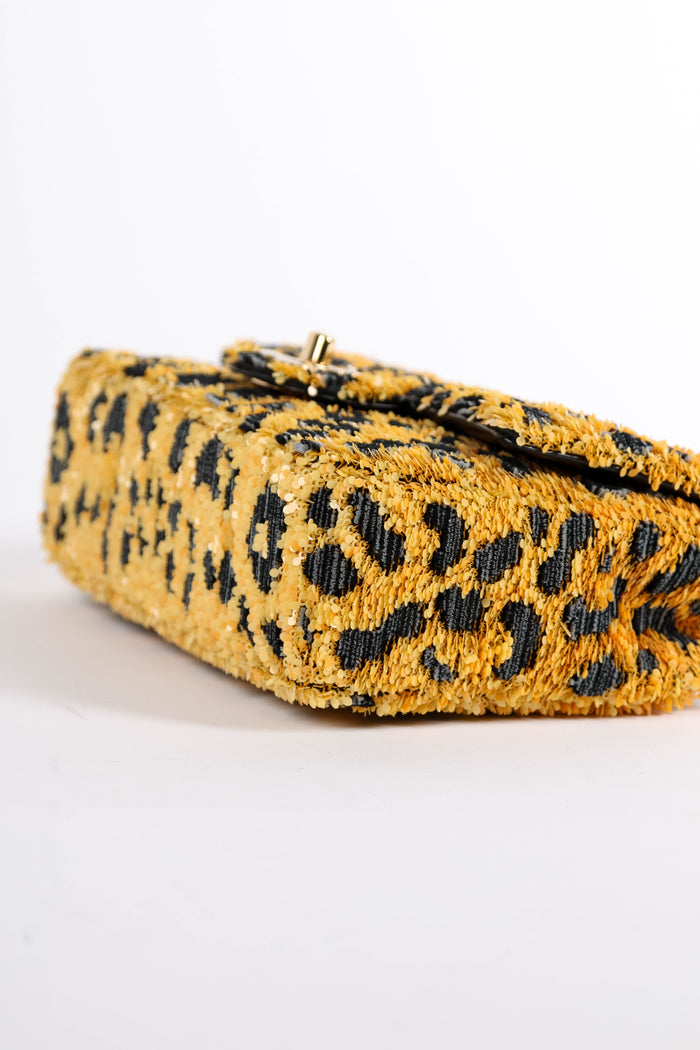 RARE Chanel Métiers d'art 2026 Leopard Print Sequin Mini Rectangular Flap Bag