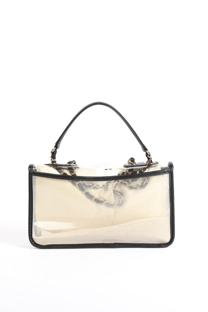 SUPER RARE 2019 Chanel Sand By The Sea PVC Flap Bag