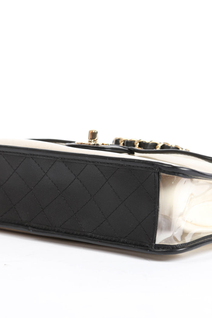 SUPER RARE 2019 Chanel Sand By The Sea Pearl PVC Flap Bag