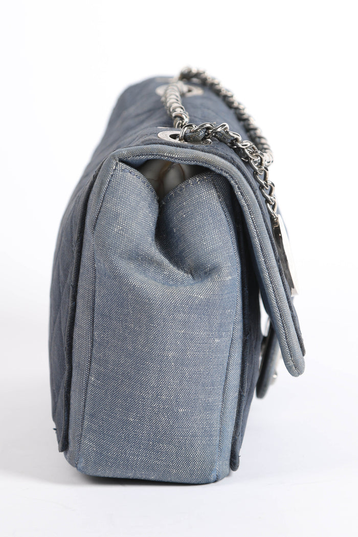 2010s Chanel Denim Medallion Single Flap Shoulder Bag