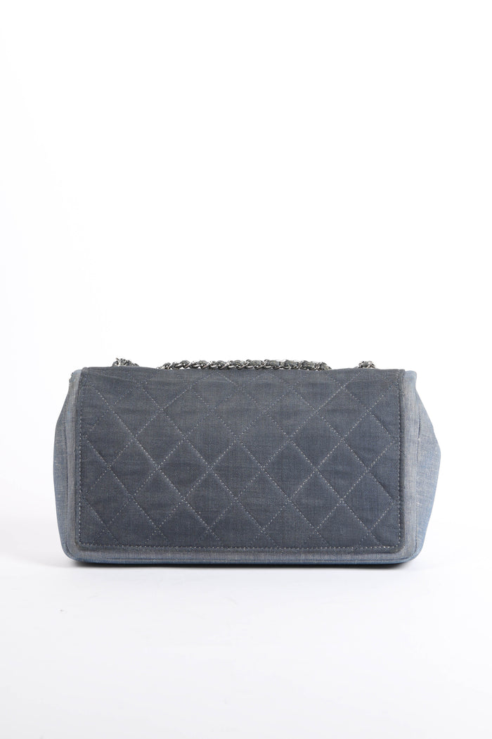 2010s Chanel Denim Medallion Single Flap Shoulder Bag