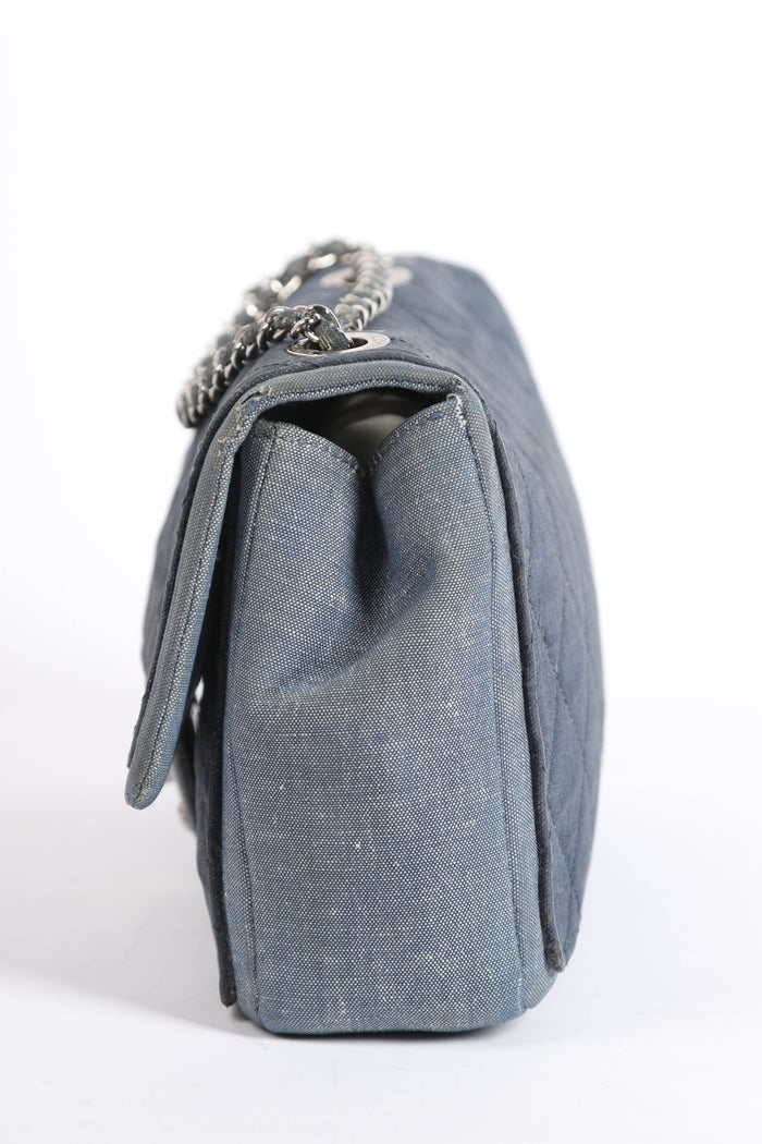 2010s Chanel Denim Medallion Single Flap Shoulder Bag