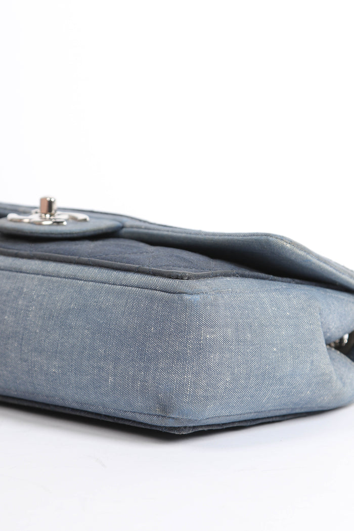 2010s Chanel Denim Medallion Single Flap Shoulder Bag