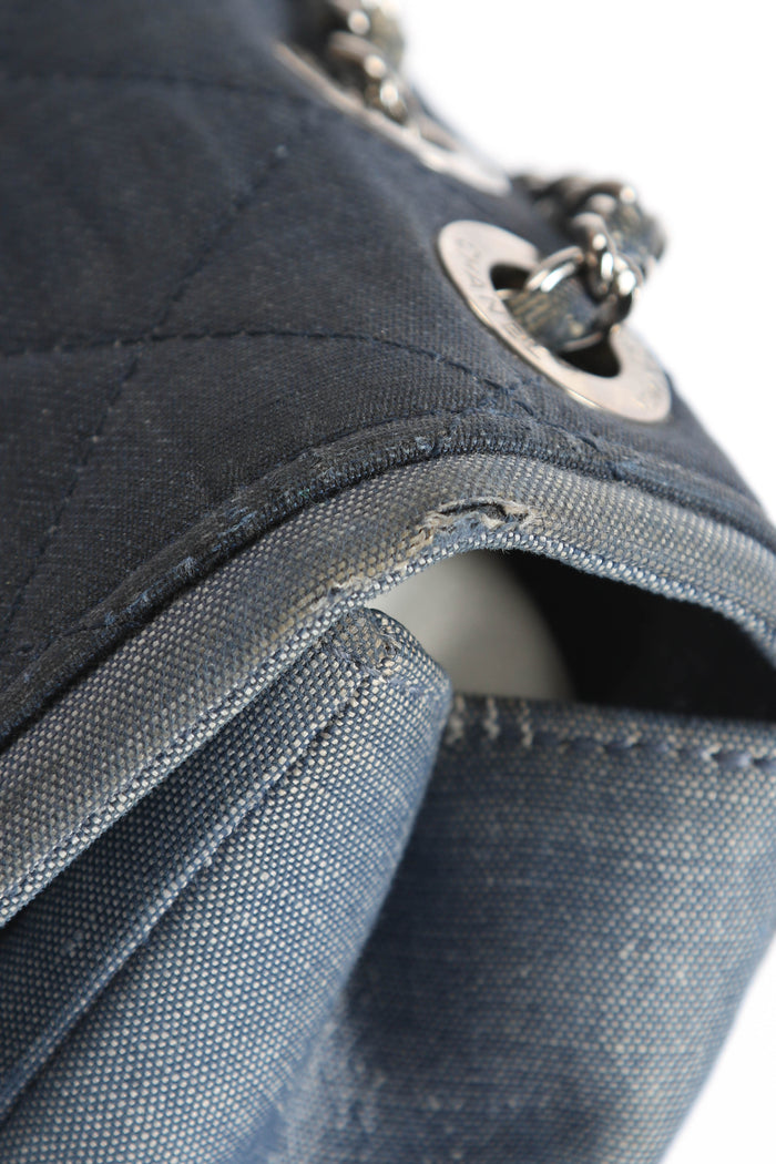 2010s Chanel Denim Medallion Single Flap Shoulder Bag