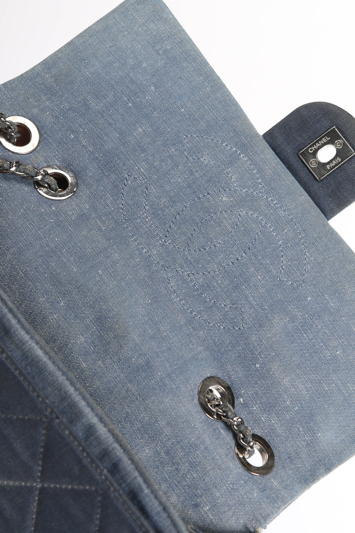 2010s Chanel Denim Medallion Single Flap Shoulder Bag