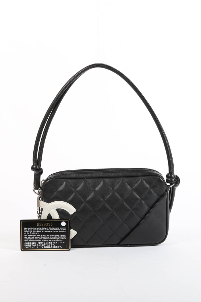 2000s Chanel Black Rue Cambon Small Shoulder Bag