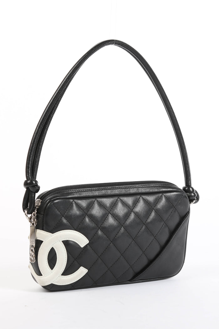 2000s Chanel Black Rue Cambon Small Shoulder Bag