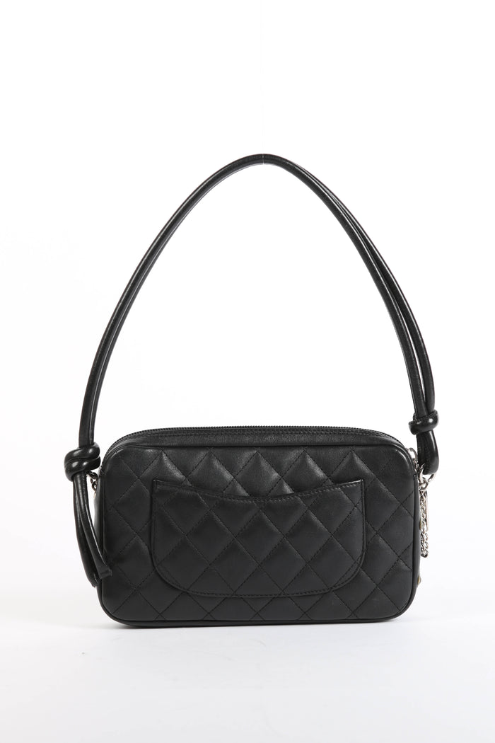 2000s Chanel Black Rue Cambon Small Shoulder Bag
