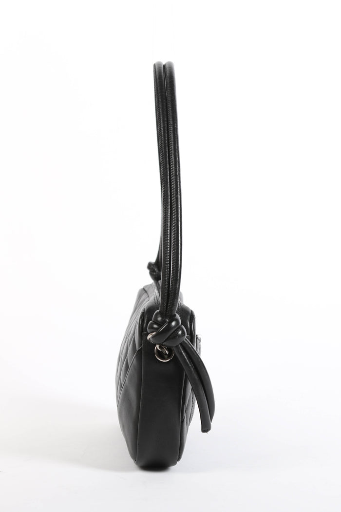 2000s Chanel Black Rue Cambon Small Shoulder Bag