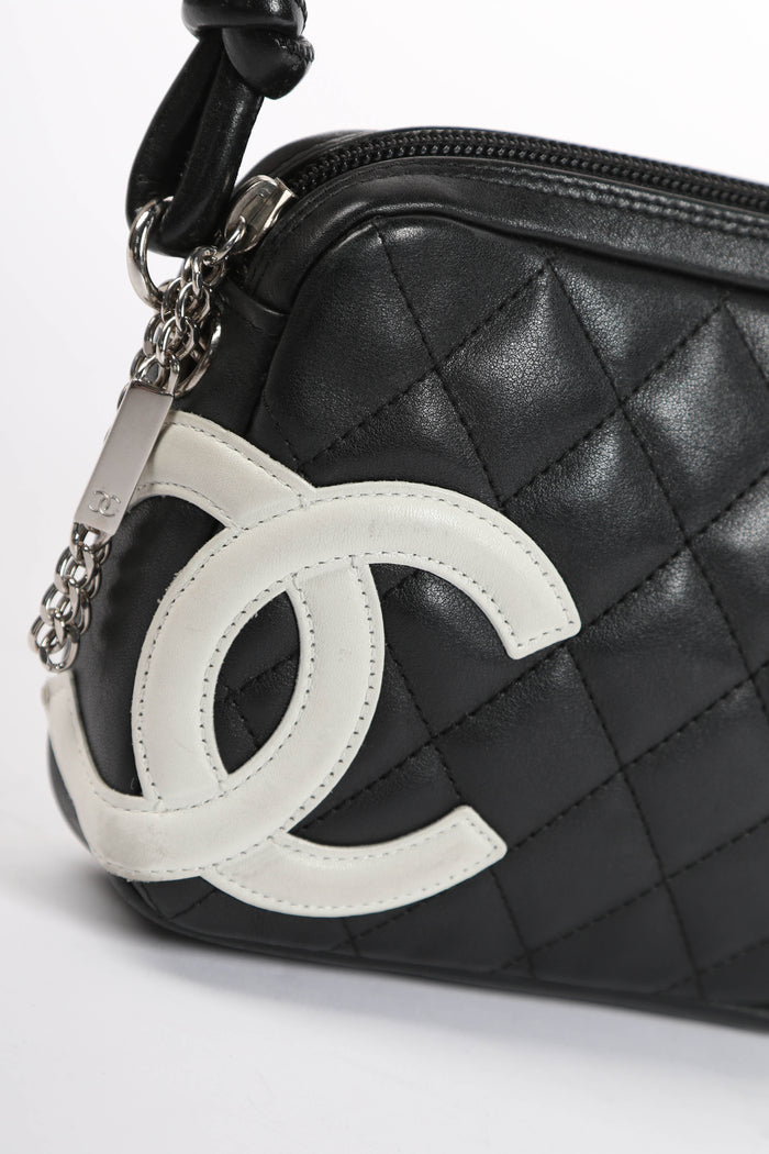 2000s Chanel Black Rue Cambon Small Shoulder Bag