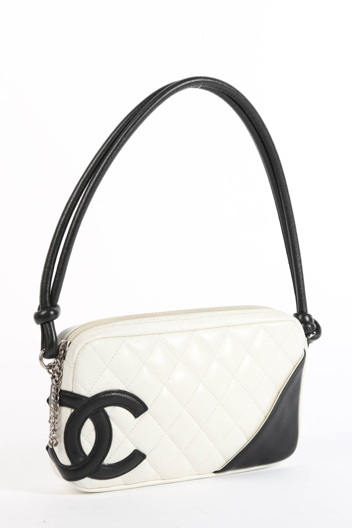 2000s Chanel White Rue Cambon Small Shoulder Bag