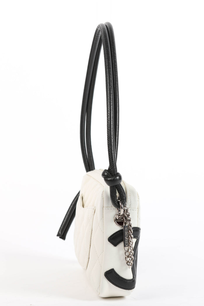 2000s Chanel White Rue Cambon Small Shoulder Bag
