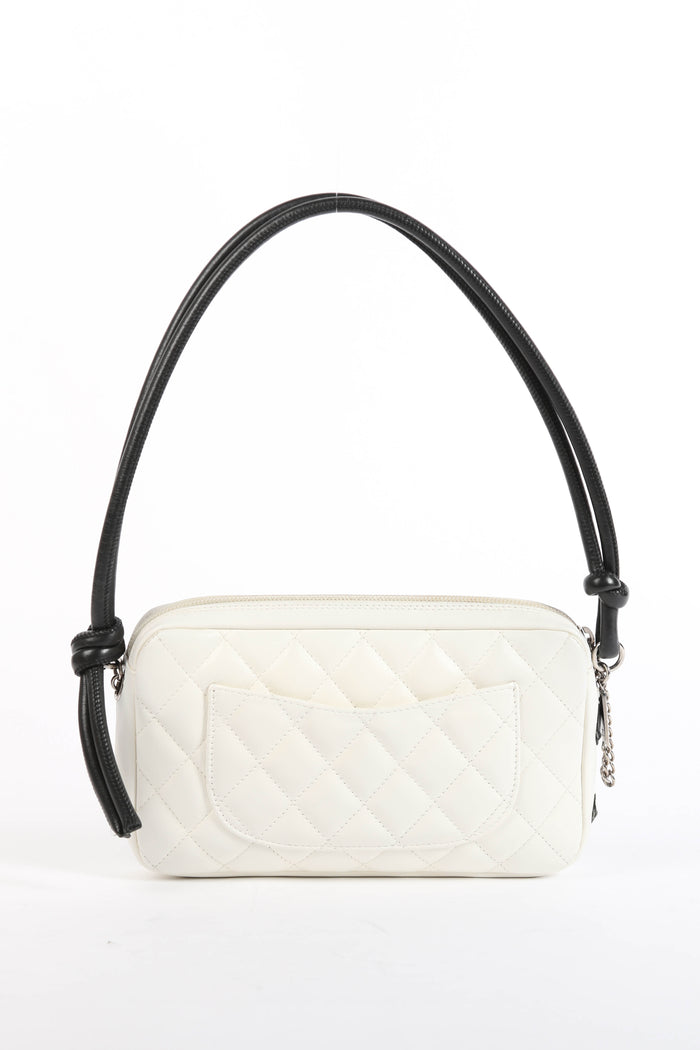 2000s Chanel White Rue Cambon Small Shoulder Bag