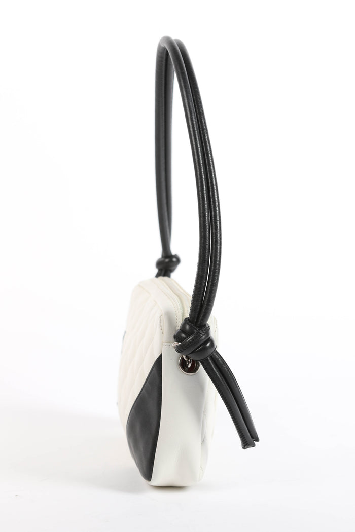 2000s Chanel White Rue Cambon Small Shoulder Bag