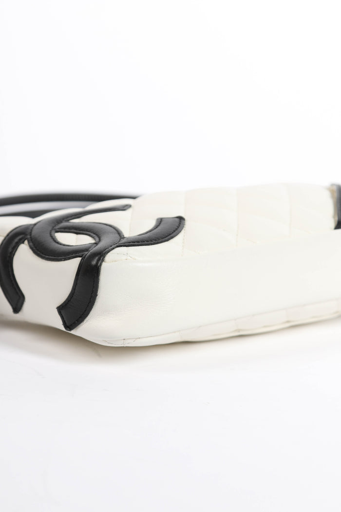 2000s Chanel White Rue Cambon Small Shoulder Bag