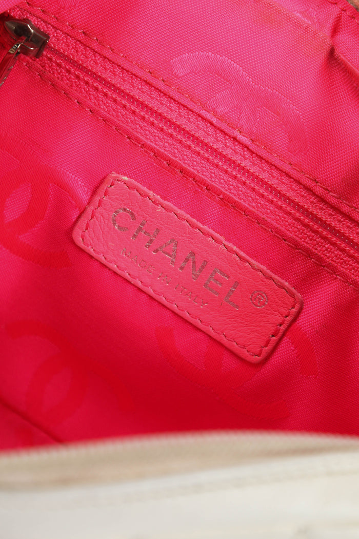 2000s Chanel White Rue Cambon Small Shoulder Bag