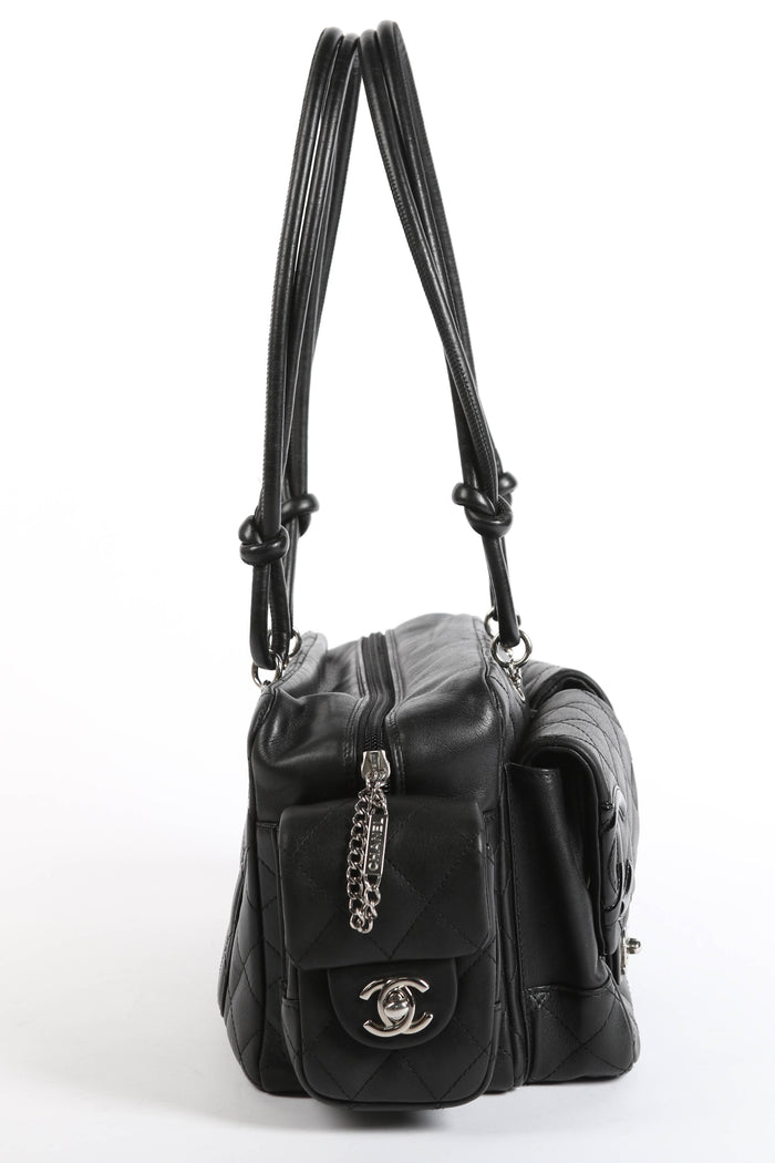 RARE 2000s Chanel Black Rue Cambon Reporter Shoulder Bag