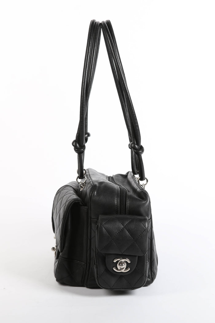 RARE 2000s Chanel Black Rue Cambon Reporter Shoulder Bag