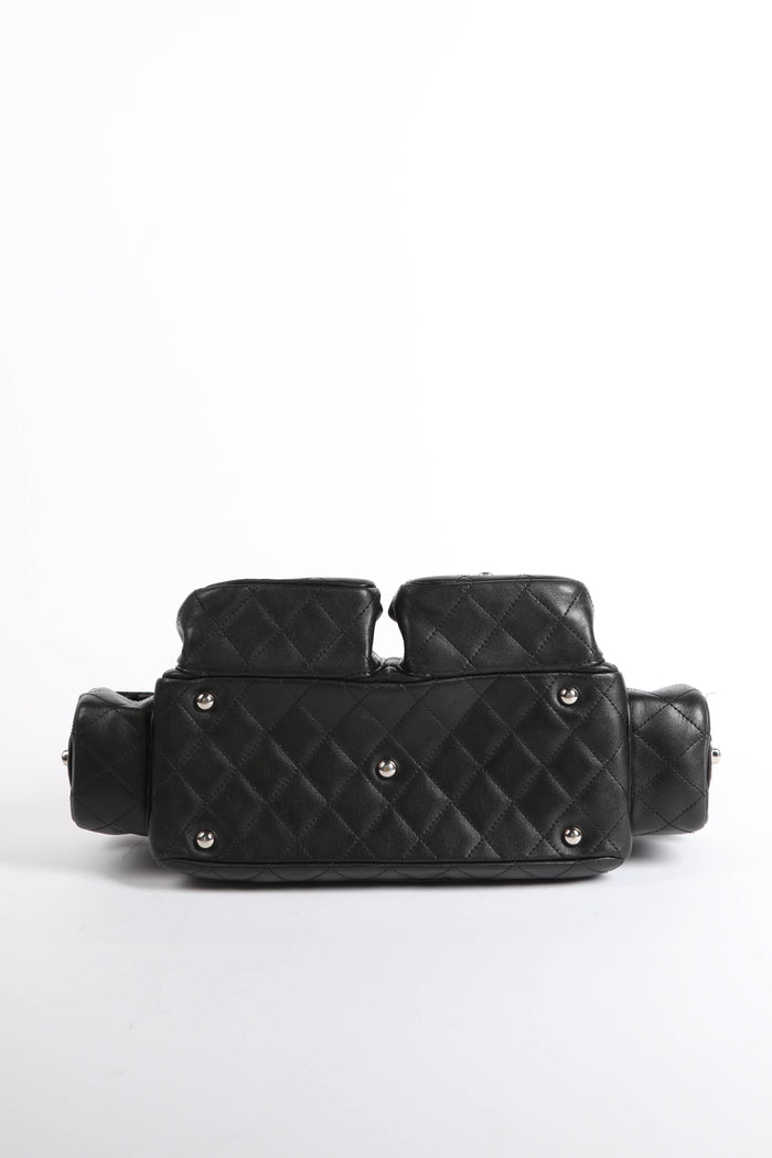 RARE 2000s Chanel Black Rue Cambon Reporter Shoulder Bag