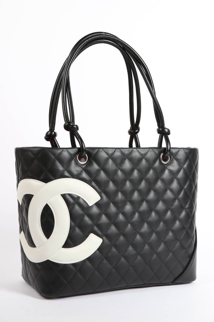 2000s Chanel Black Rue Cambon Tote Bag