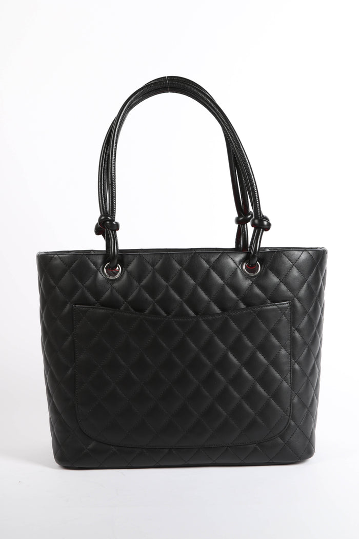 2000s Chanel Black Rue Cambon Tote Bag