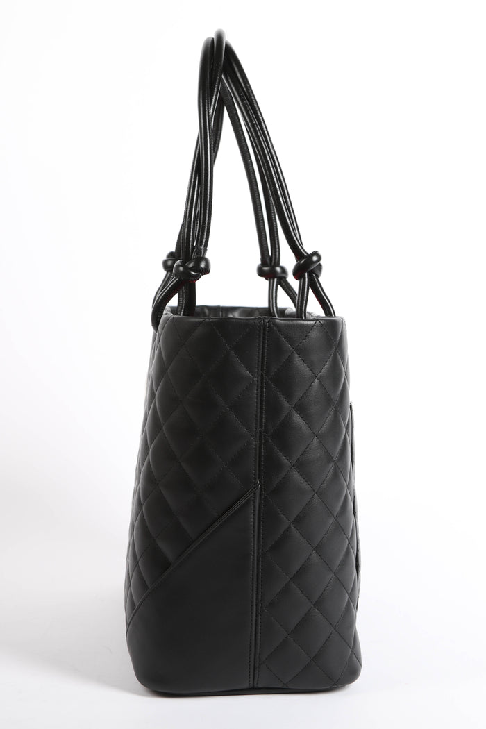 2000s Chanel Black Rue Cambon Tote Bag