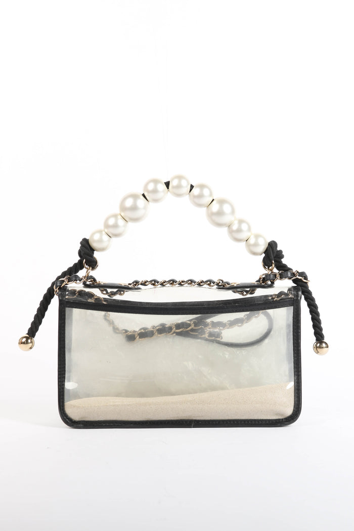 SUPER RARE 2019 Chanel Sand By The Sea Pearl PVC Flap Bag