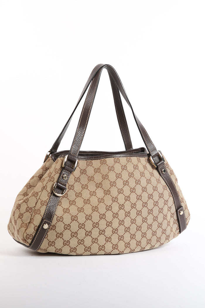 Vintage Gucci Monogram Canvas Shoulder Bag
